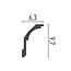 Grand Decor Kroonlijst P872 (97 x 63 mm), polyurethaan, lengte 2 m