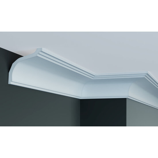 Grand Decor Kroonlijst P910 (105 x 87 mm), polyurethaan, lengte 2 m