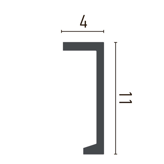 Grand Decor Curtain Moulding P890 (110 x 40 mm), polyurethane, length 2 m