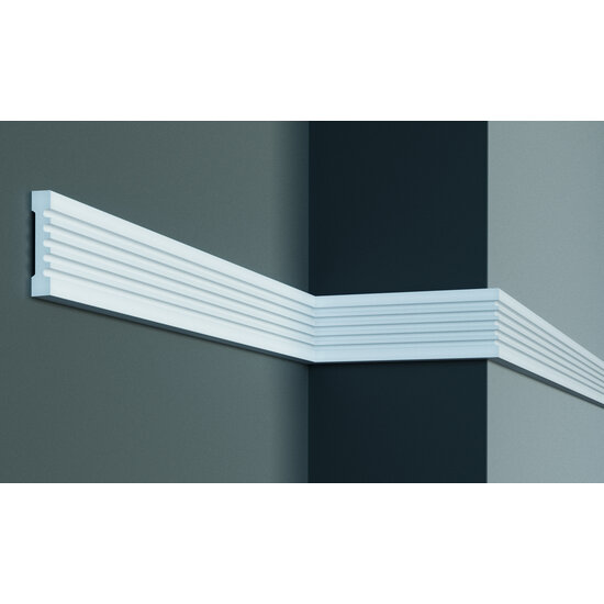 Grand Decor Platte plint CR779 (76 x 20 mm) polyurethaan, lengte 2 m