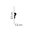 Mardom Decor Plint MD325 (41 x 15 mm), HDPS, lengte 2 m