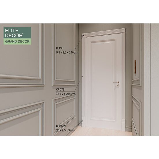 Grand Decor Plintneut D492N (25 x 9,5 Ñ… 3 cm), polyurethaan