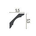 Grand Decor Kroonlijst P936 (55 x 55 mm), polyurethaan, lengte 2 m