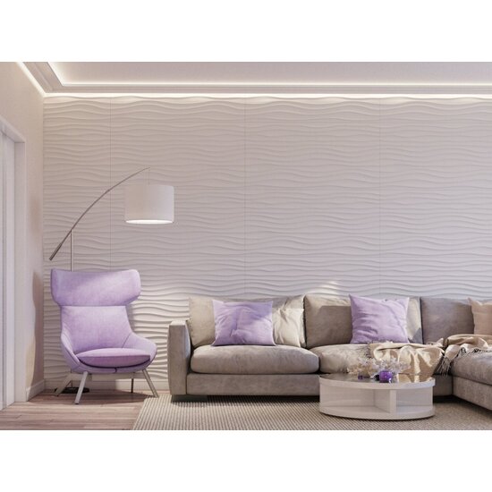Art Decor 3D WALL PANEL W 341 Wave / Liquid Polyurethaan (120 x 60 x 2.5 cm)
