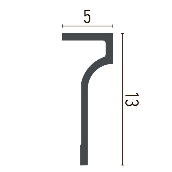 Grand Decor Gordijnlijst P891 (130 x 50 mm), polyurethaan, lengte 2 m