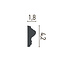 Grand Decor Panel moulding CR824 (42 x 18 mm), polyurethane, length 2 m