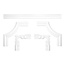Grand Decor CR824A hoekbochten (145 x 145 mm), polyurethaan, set (4 hoeken)