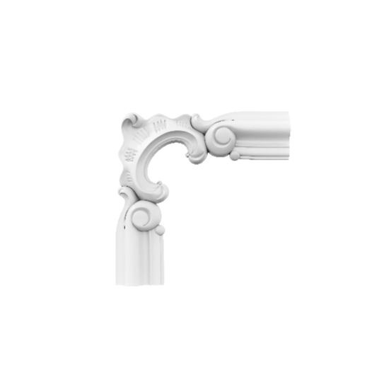 Grand Decor CR824A hoekbochten (145 x 145 mm), polyurethaan, set (4 hoeken)