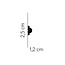Mardom Decor Skirting board MD413 (25 x 12 mm), HDPS, length 2 m