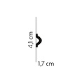 Kaderlijst MDD332 (41 x 17 mm), polyurethaan, lengte 2 m OP = OP
