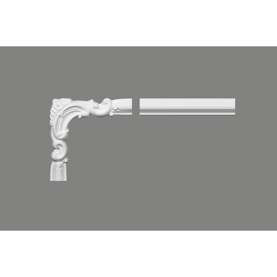 Kaderlijst MDD332 (41 x 17 mm), polyurethaan, lengte 2 m OP = OP