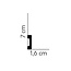 Mardom Decor Plint MD359 ZWART (70 x 16 mm), lengte 2 m