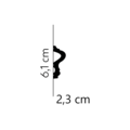Mardom Decor Plint MD346 (61 x 23 mm), lengte 2 m