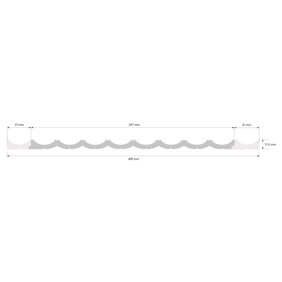 Mardom Decor 3D Wall Panel WP002T LUMIO | 24,7 cm breed | lengte 2 meter