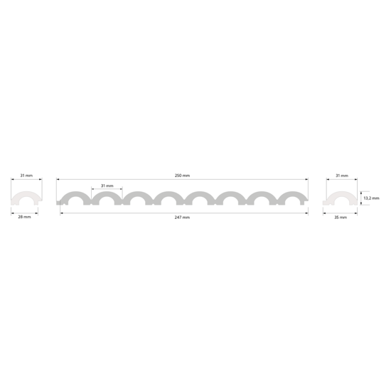 Mardom Decor 3D Wall Panel WP001T DUNA | 24,7 cm breed | lengte 2 meter