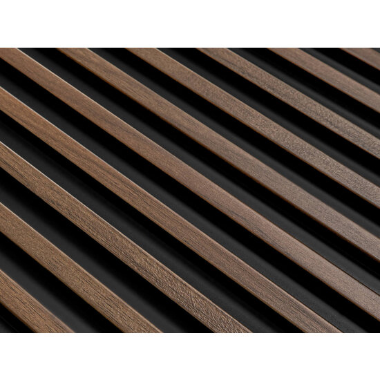 Mardom Decor 3D Wall Panel L0104T LAMELLI STRETTO | 12 cm breed | lengte 2 meter | Donkerbruin Eiken