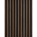 Mardom Decor 3D Wall Panel L0104T LAMELLI STRETTO | 12 cm breed | lengte 2 meter | Donkerbruin Eiken