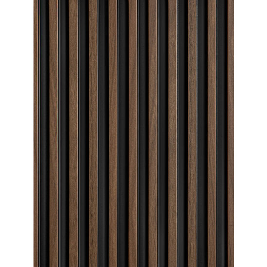 Mardom Decor 3D Wall Panel L0104T LAMELLI STRETTO | 12 cm breed | lengte 2 meter | Donkerbruin Eiken