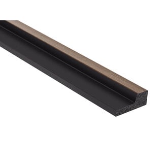 Mardom Decor Right end piece STRETTO L0104RT | Dark brown oak | 200 x 2.3 x 1.2 cm