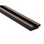 Mardom Decor Left end piece STRETTO L0104LT | Dark brown oak | 200 x 3.6 x 1.2 cm