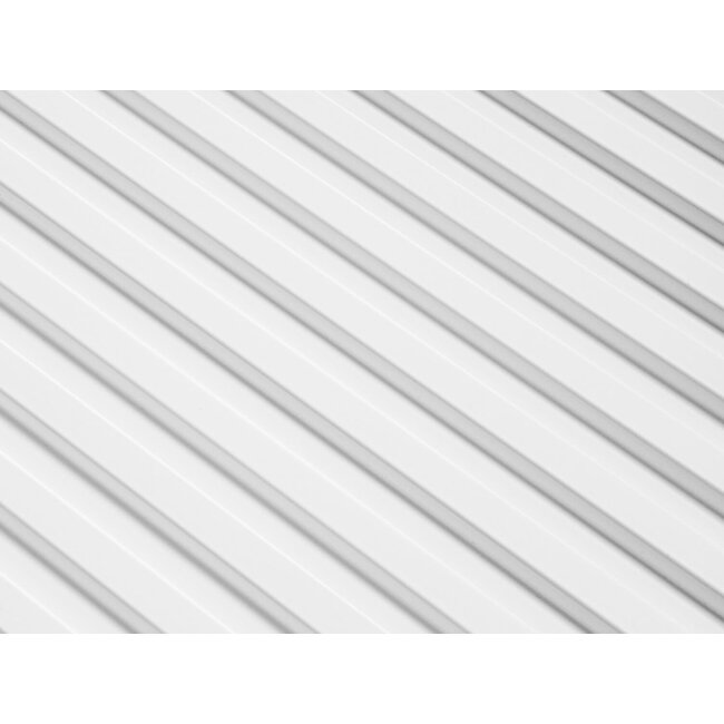 Mardom Decor 3D Wall Panel L0101T LAMELLI STRETTO | 12 cm breed | lengte 2 meter | Wit