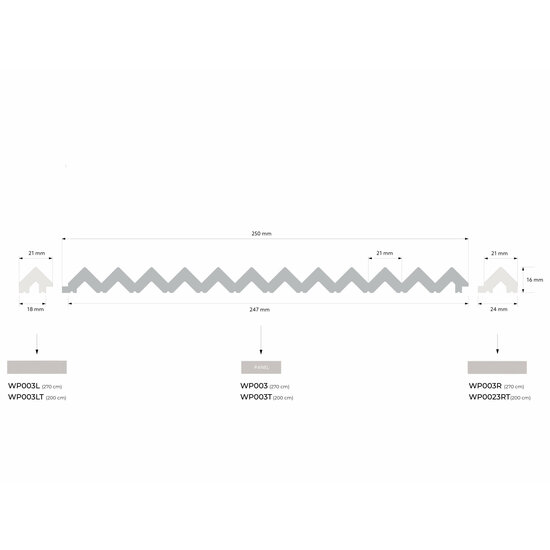 Mardom Decor Eindstuk rechts van het VIVID paneel - WP003RT