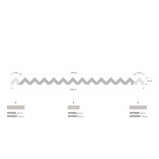 Mardom Decor Eindstuk rechts van het VIVID paneel - WP003RT