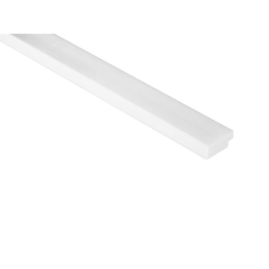 Mardom Decor Eindstuk links van het LAMELLI MEDIO paneel | L0201LT | Wit | 200 x 2,8 x 1,2 cm