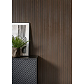 Mardom Decor 3D Wall Panel L0104T LAMELLI STRETTO | 12 cm breed | lengte 2 meter | Donkerbruin Eiken