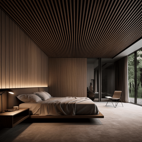 Mardom Decor 3D Wall Panel L0104T LAMELLI STRETTO | 12 cm breed | lengte 2 meter | Donkerbruin Eiken