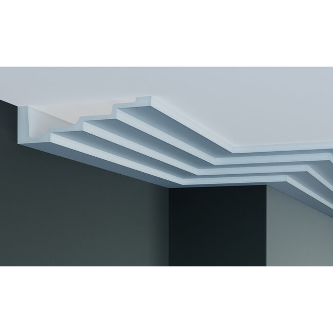 Grand Decor Steps ceiling moulding P886 (190 x 50 mm), polyurethane, length 2 m