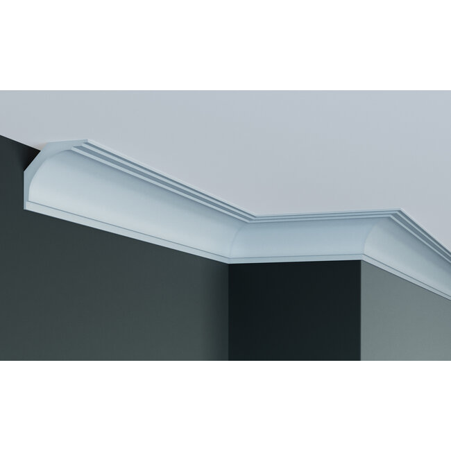 Grand Decor Cornice P907 (123 x 107 mm), polyurethane, length 2 m