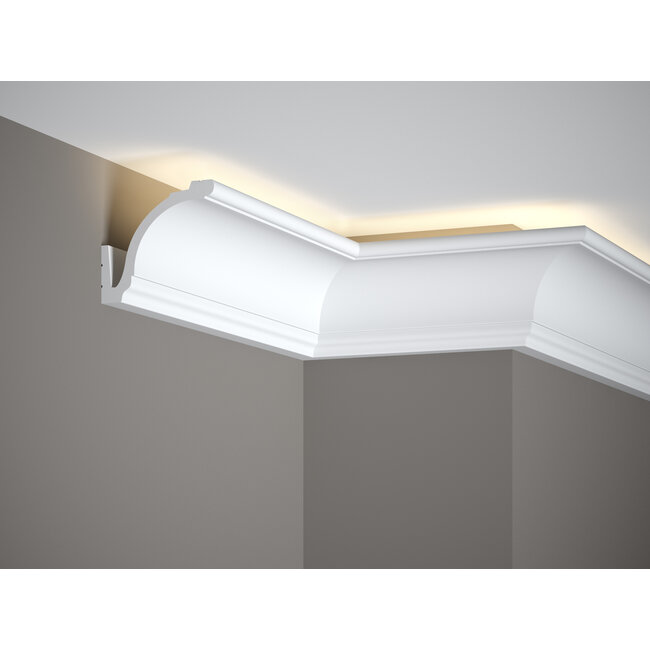 Mardom Decor Curtain profile MD161 LED (92 x 83 mm), length 2 m, HDPS – LED moulding for indirect lighting