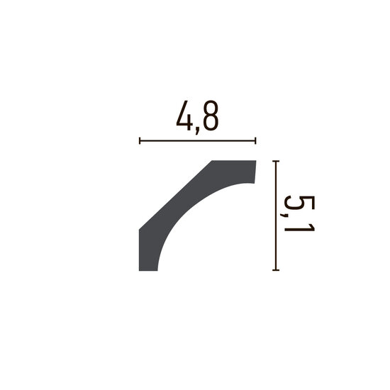 Grand Decor Plafondlijst P941 (51 x 48 mm), polyurethaan, lengte 2 m