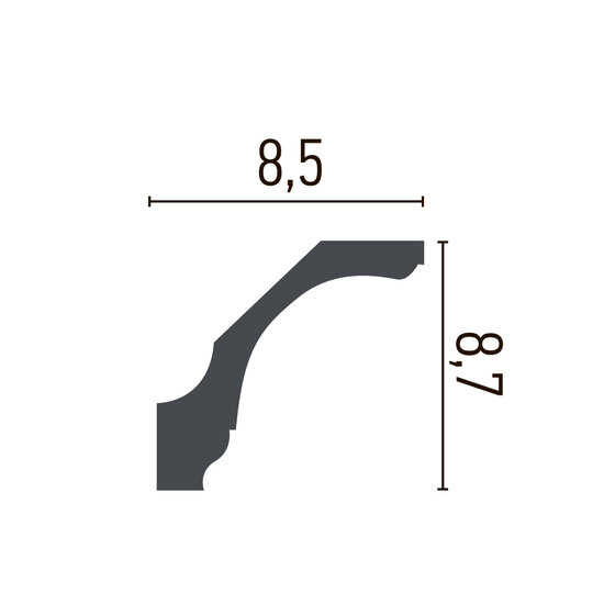 Grand Decor Plafondlijst P935 (87 x 85 mm), polyurethaan, lengte 2 m