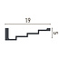 Grand Decor Steps Plafondlijst P886 (190 x 50 mm), polyurethaan, lengte 2 m