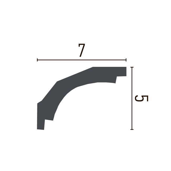 Grand Decor Cornice P821 (70 x 50 mm), polyurethane, length 2 m
