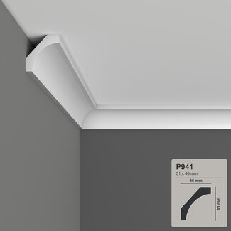 Grand Decor Ceiling moulding P941 (51 x 46 mm), polyurethane, length 2 m