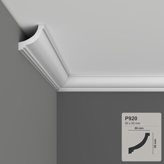 Grand Decor Plafondlijst P920 (50 x 50 mm), polyurethaan, lengte 2 m