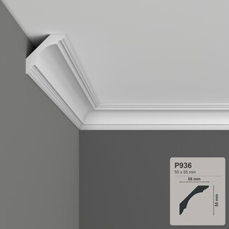 Grand Decor Kroonlijst P936 (55 x 55 mm), polyurethaan, lengte 2 m