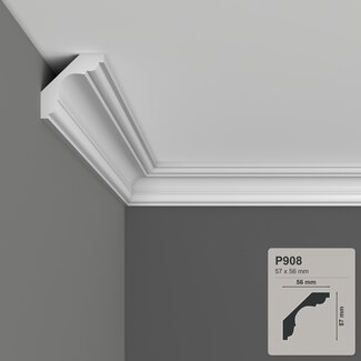 Grand Decor Ceiling moulding P908 (57 x 56 mm), polyurethane, length 2 m
