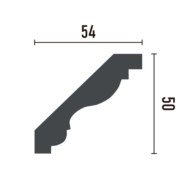 Grand Decor Ceiling moulding P931 (50 x 54 mm), polyurethane, length 2 m
