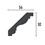 Grand Decor Plafondlijst P931 (50 x 54 mm), polyurethaan, lengte 2 m