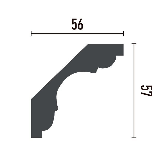 Grand Decor Plafondlijst P908 (57 x 56 mm), polyurethaan, lengte 2 m