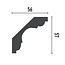 Grand Decor Plafondlijst P908 (57 x 56 mm), polyurethaan, lengte 2 m