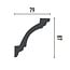 Grand Decor Ceiling moulding P835 (87 x 79 mm), polyurethane, length 2 m