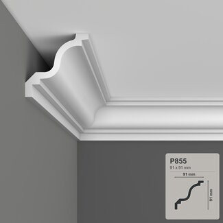 Grand Decor Kroonlijst P855 (91 x 91 mm), polyurethaan, lengte 2 m