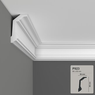 Grand Decor Kroonlijst P923 (96 x 56 mm), polyurethaan, lengte 2 m