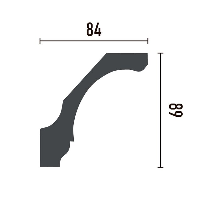 Grand Decor Plafondlijst P935 (89 x 84 mm), polyurethaan, lengte 2 m