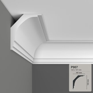 Grand Decor Cornice P907 (123 x 107 mm), polyurethane, length 2 m